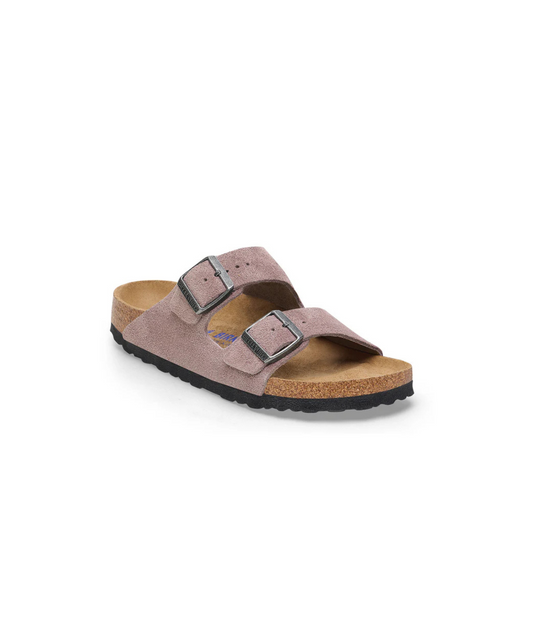 Birkenstock Arizona Soft Footbed Suede Leather Faded Purple Sandals