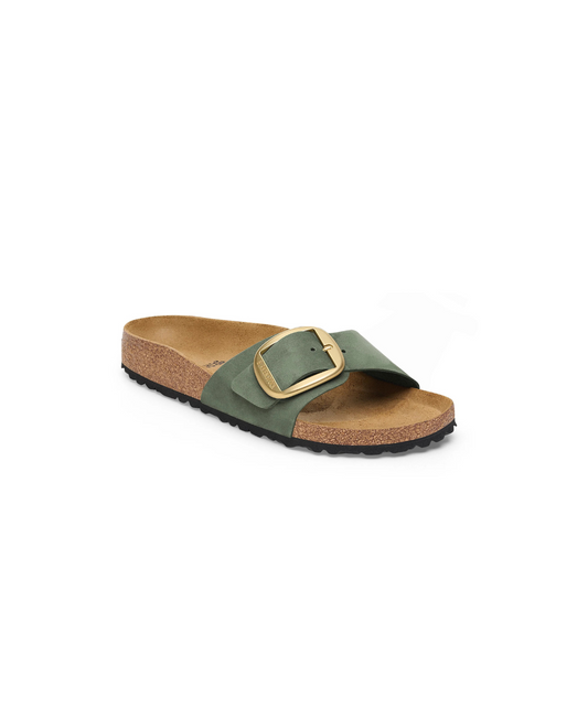Birkenstock Madrid Big Buckle Nubuck Leather Thyme Sandals