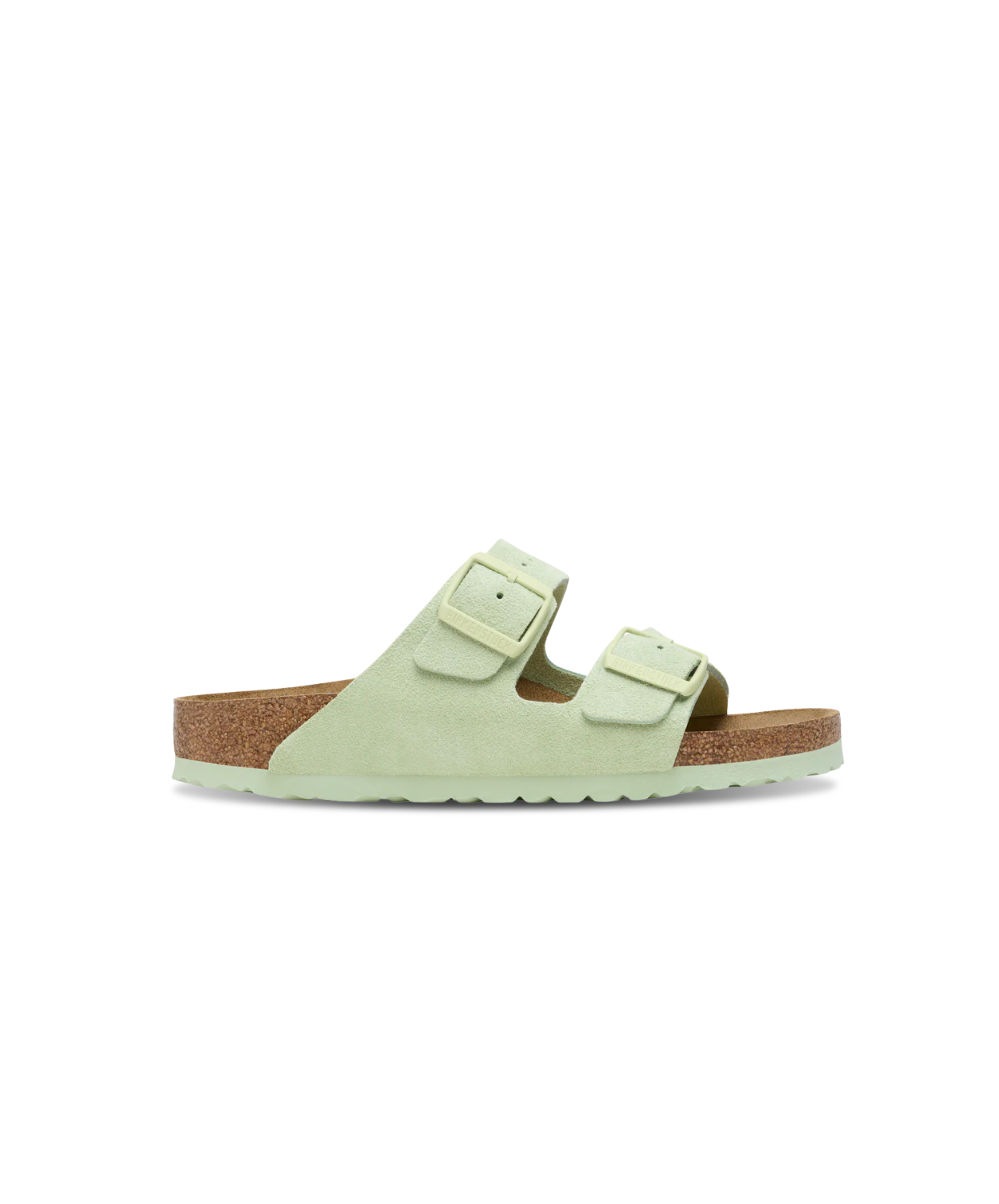 Birkenstock Arizona Suede Leather Faded Lime Sandals