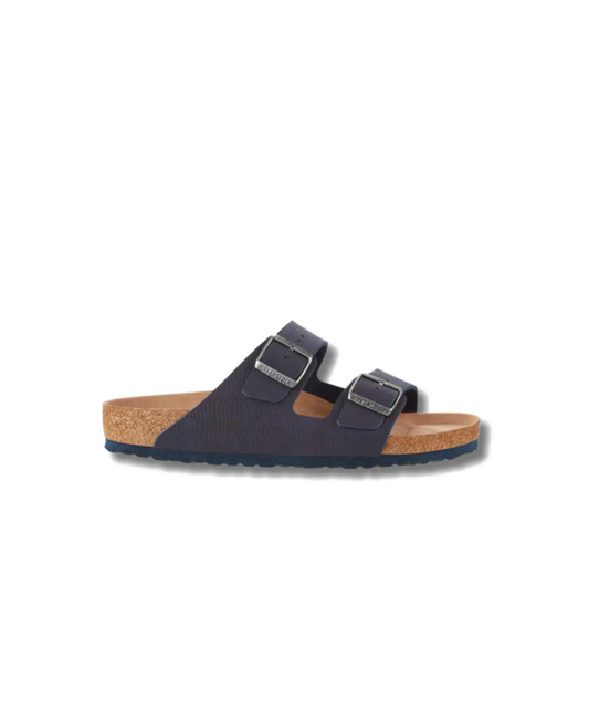 Birkenstock Arizona BirkiBuc Desert Dust Indigo Blue Vegan Sandals