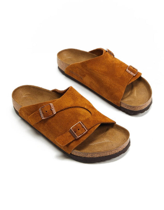 Birkenstock Zurich Suede Leather Mink Sandals